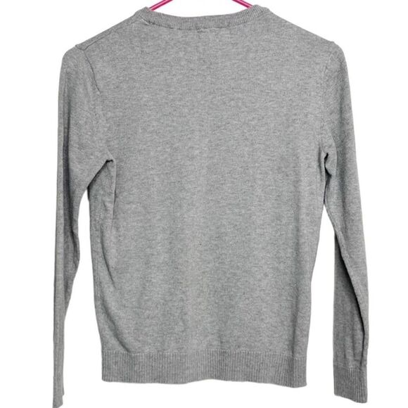 H&M Long sleeve Crew Neck Sweater Top Grey Large - Picture 3 of 5